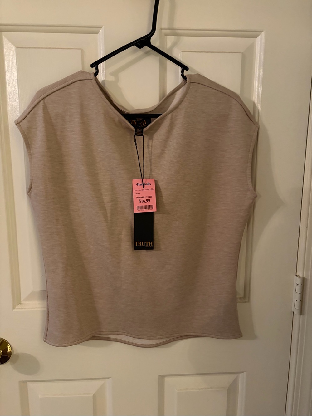 Truth Women's Short Sleeve Taupe Top